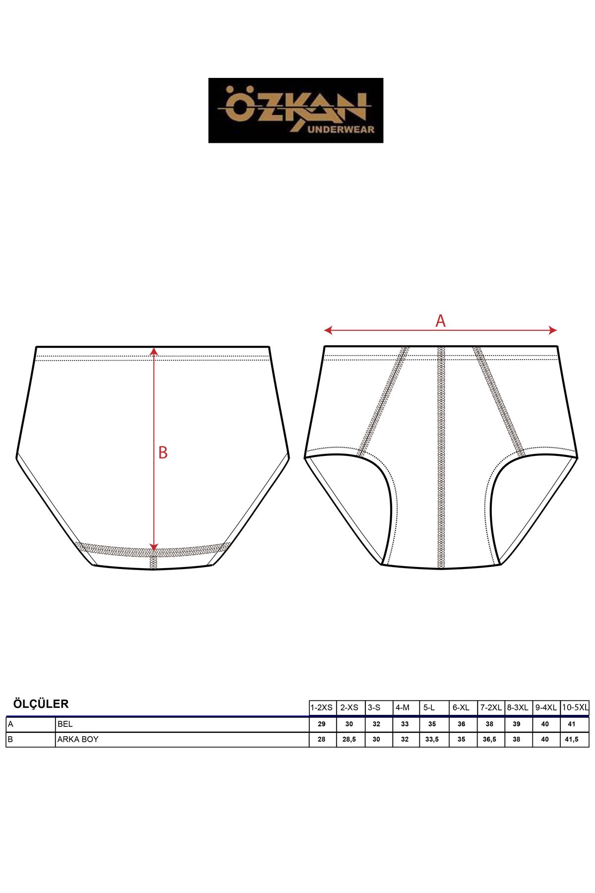 ÖZKAN underwear-Özkan 0037 3 Pack Ανδρικά 100% βαμβακερά χτενισμένα μονόκλινα ελαστικά άνετα σλιπ 5