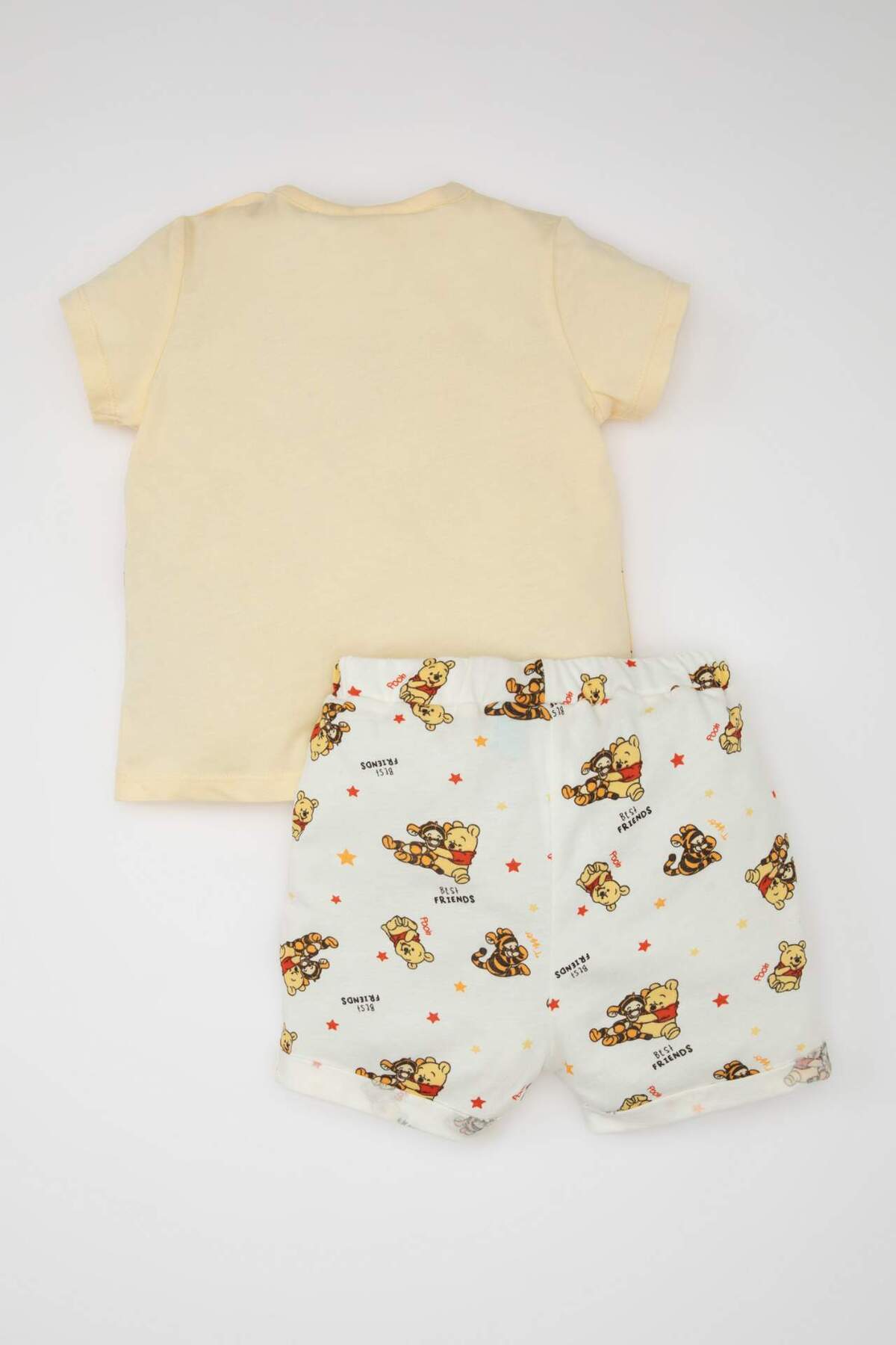 Defacto Erkek Bebek 2li Takım Disney Winnie The Pooh Penye Kısa Kollu Tişört Şort C2753A524SM fotoğrafı 5 (önizleme)