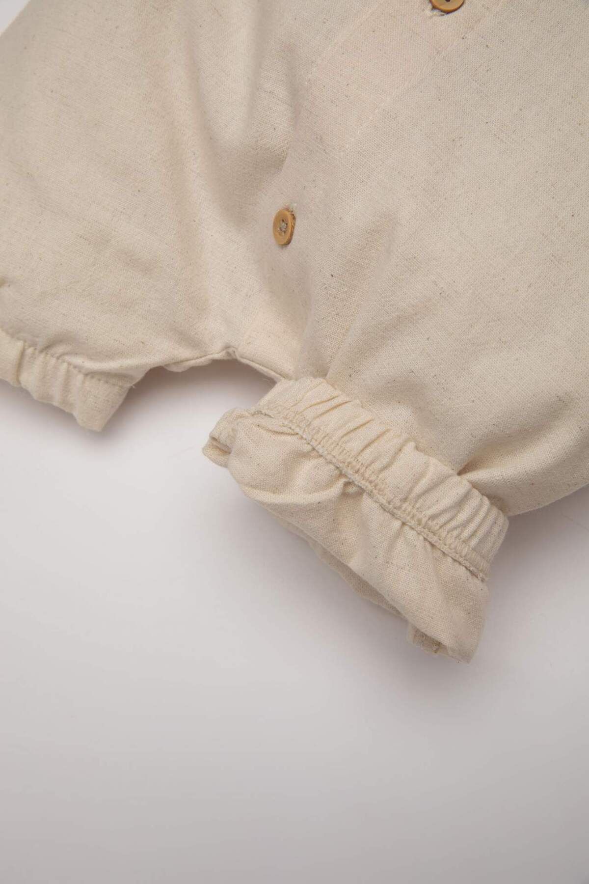 DeFacto-Newborn Baby Boy Linen Sleeveless Jumpsuit - C5183a524sm 4