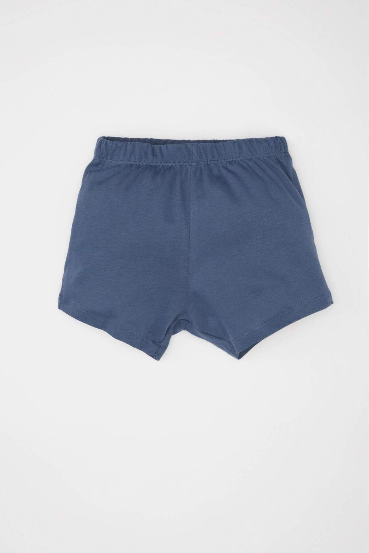 DeFacto-Printed Short Sleeve T-Shirts and Elastic Waist Shorts for Baby Boy Set of 2 - C6092A524Sm 2