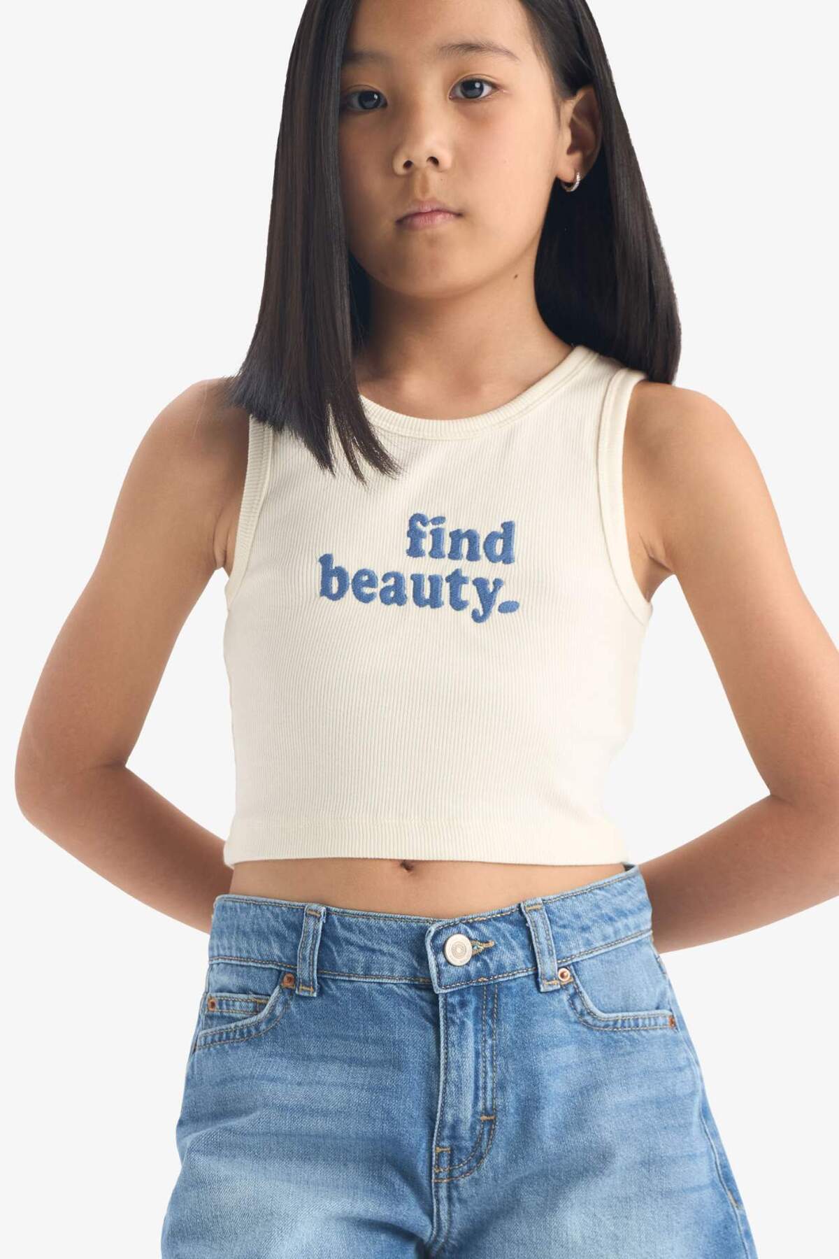 DeFacto-Girl's Crew Neck Printed Athlete C4717A824SM 3