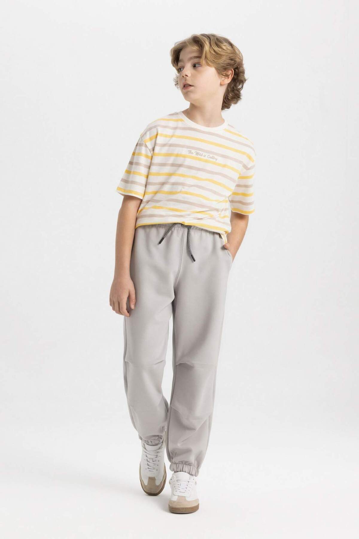 DeFacto-Αγόρι μαύρο με ελαστική μέση και τσέπες Basic Plain Jogger Sweatpants C2093A824SP 3