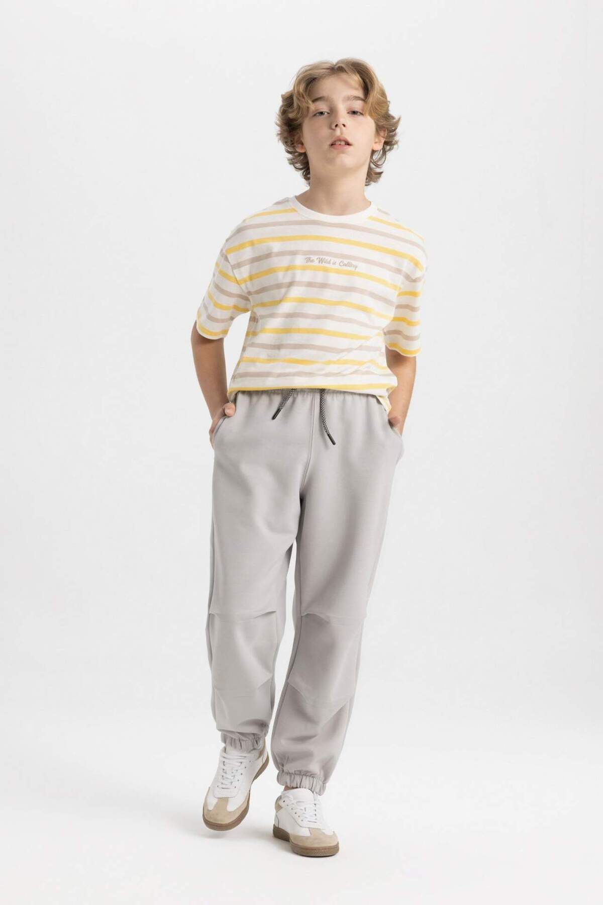 DeFacto-Αγόρι μαύρο με ελαστική μέση και τσέπες Basic Plain Jogger Sweatpants C2093A824SP 4