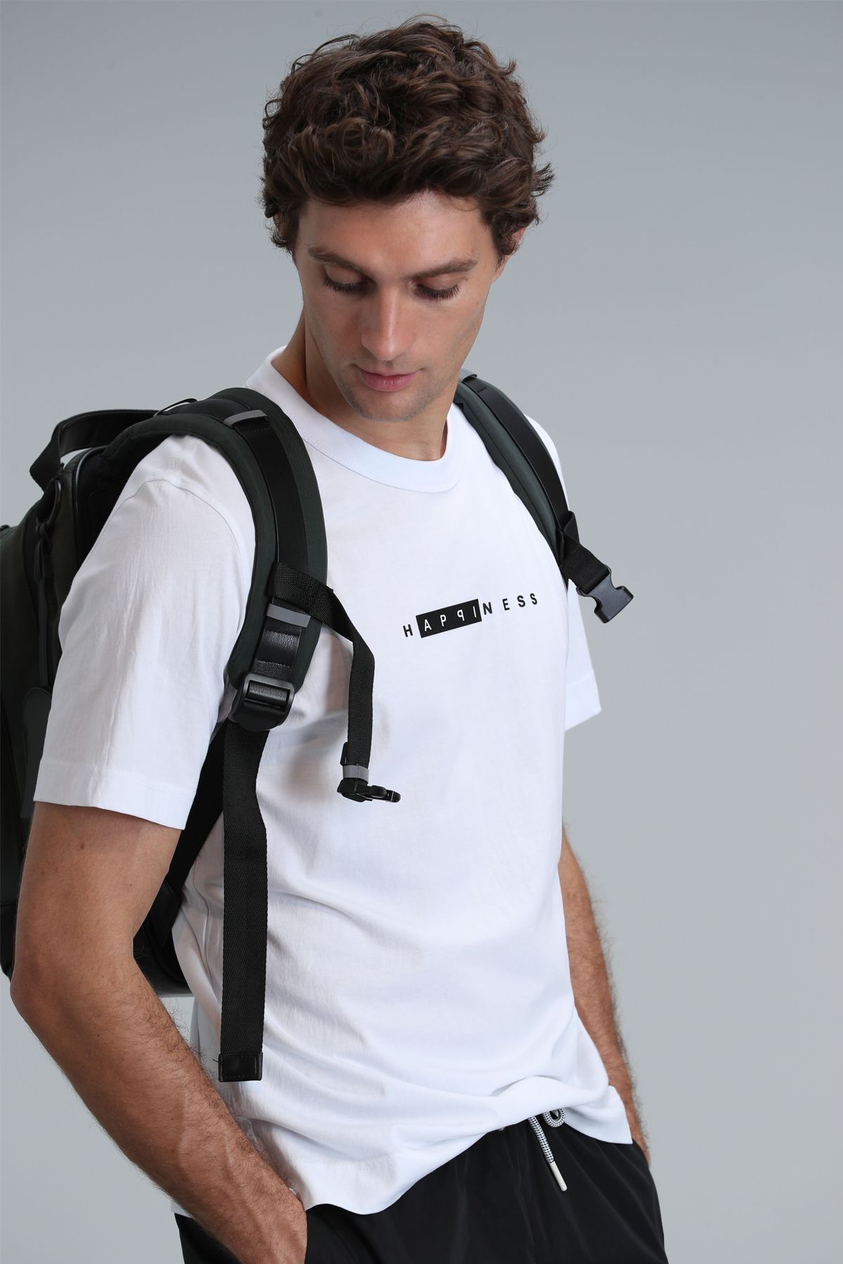 Lufian-Tricou grafic modern Kane alb 3