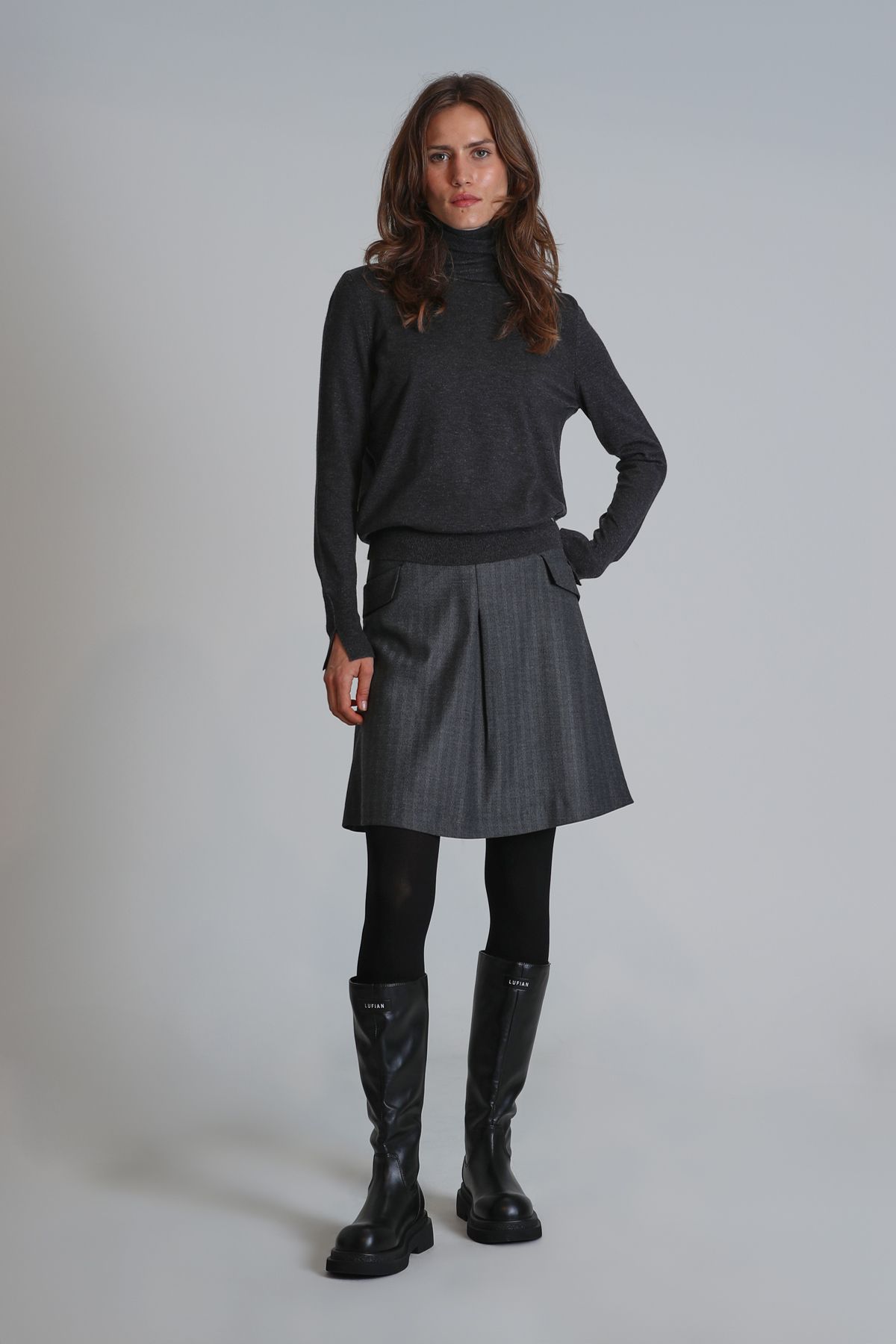 Lufian-Anthracite Burnaby Women's Sweater 2