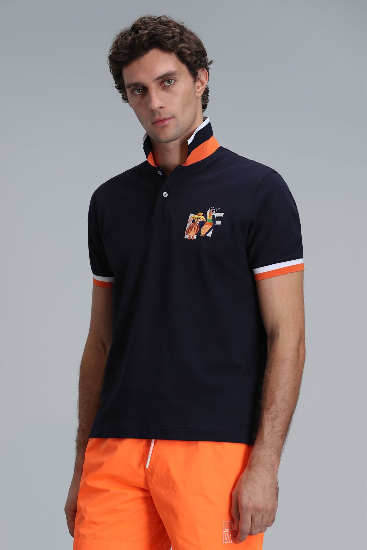 Lufian-Ανδρικό μπλουζάκι πόλο Ruby Smart - Navy 3