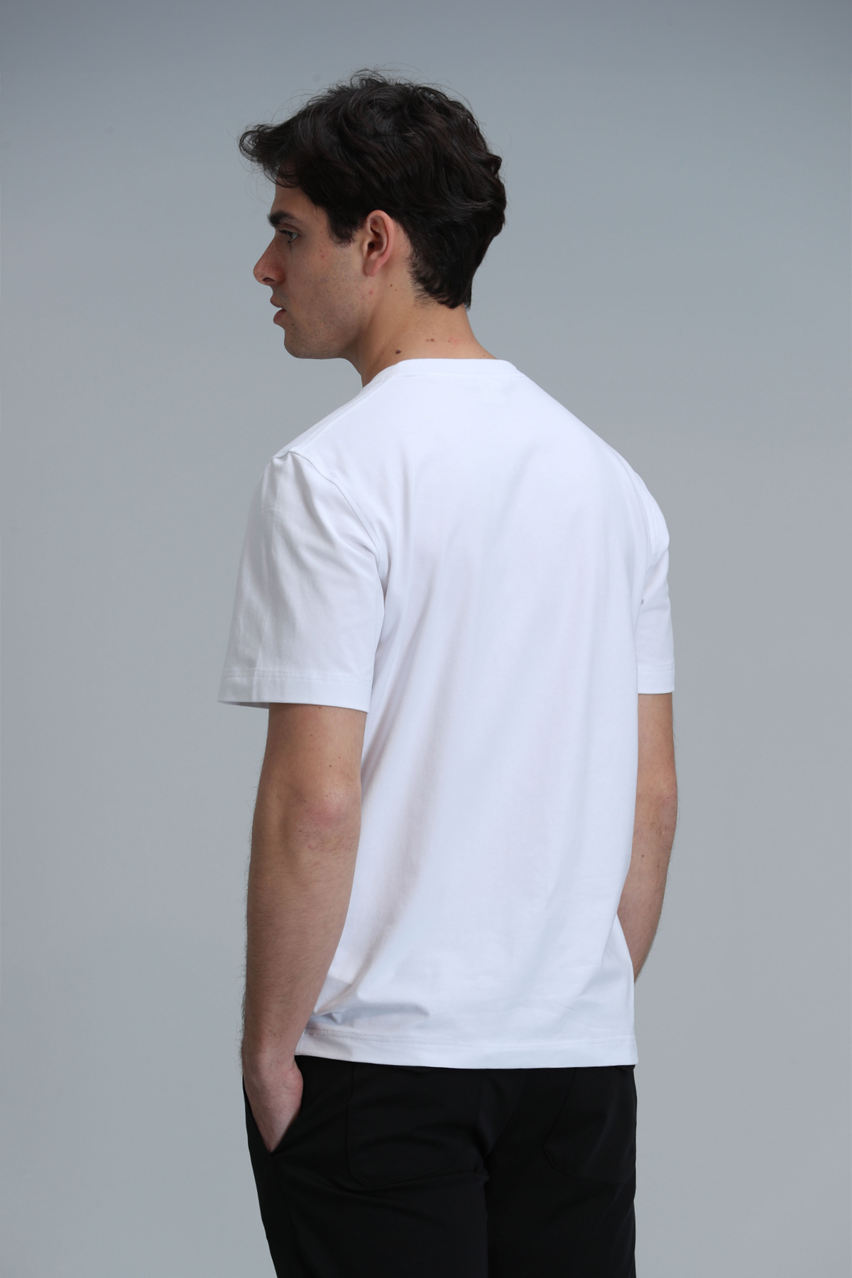 Lufian-Exotic Modern Graphic T- Shirt White 6