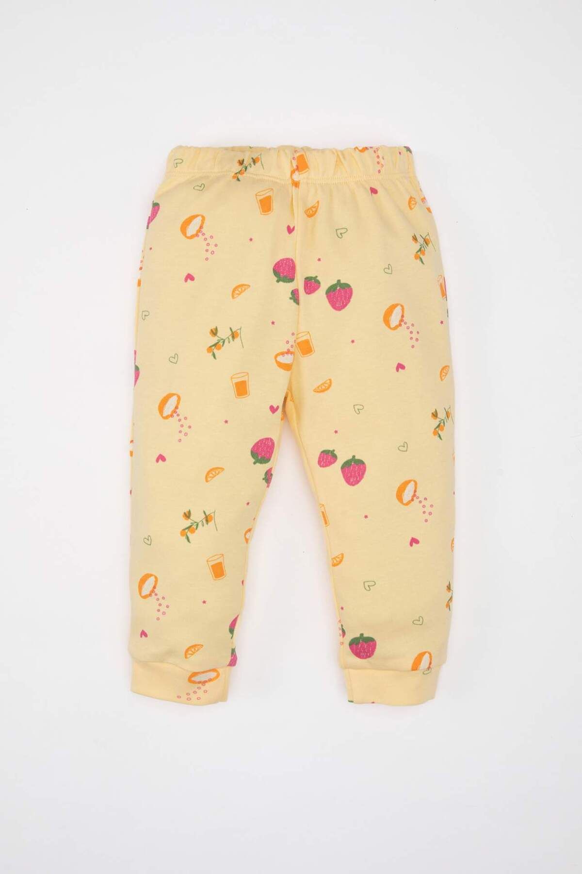 DeFacto-Baby Girl Pajamas Set Patterned Short Sleeve Top with Elastic Waist Long Bottom C2035A524Sm 2