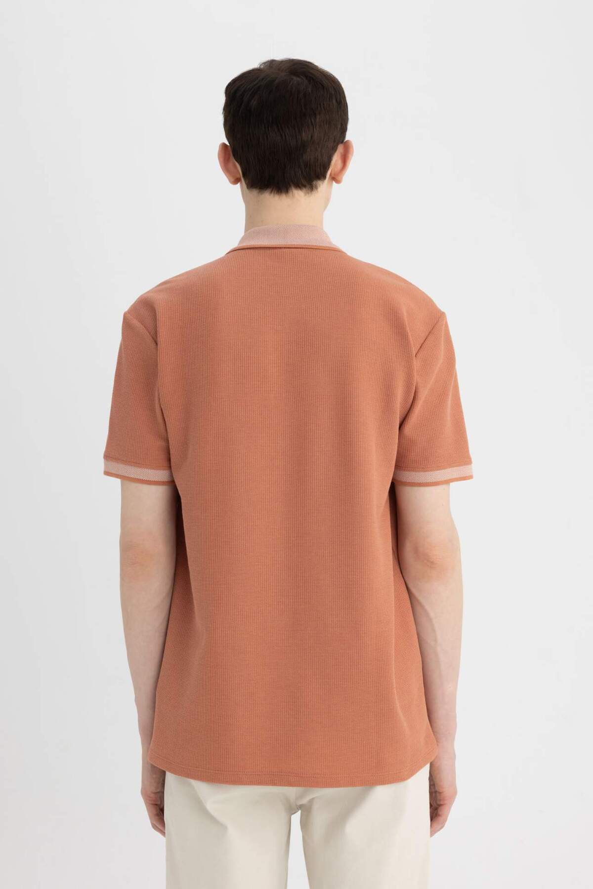 DeFacto-Neues Basic-Polo-T-Shirt mit normaler Passform und kurzen Ärmeln B4508ax24sp 6