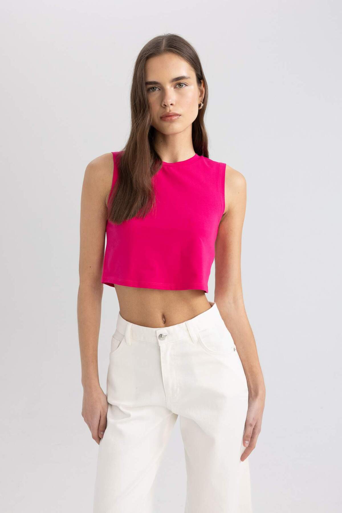 DeFacto-Crop Crew Gât Basic Uniformă Atlet C6205ax24sm 3