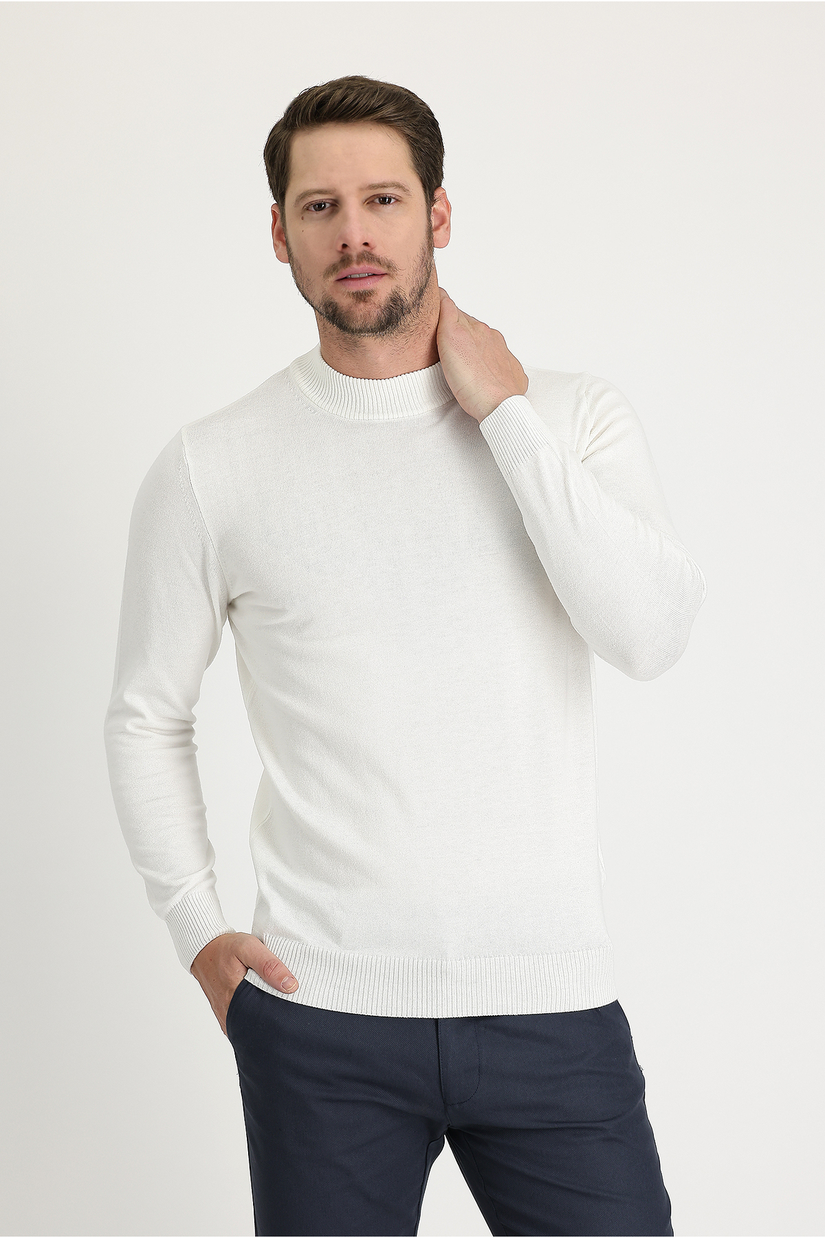 کیگیلی ژاکت بافتنی نخی یقه اسکی معمولی