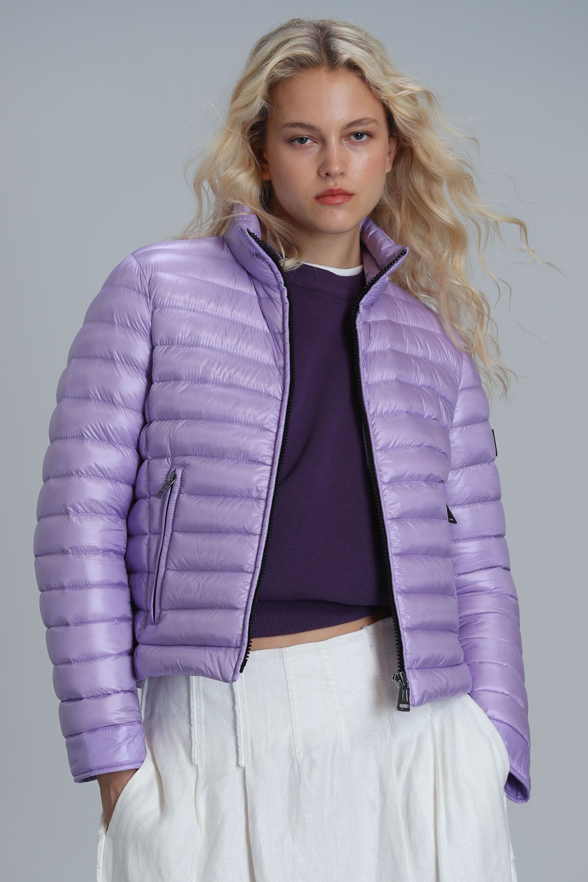 Lufian-Γυναικείο πλεκτό φούτερ Uwen Plum Color 5