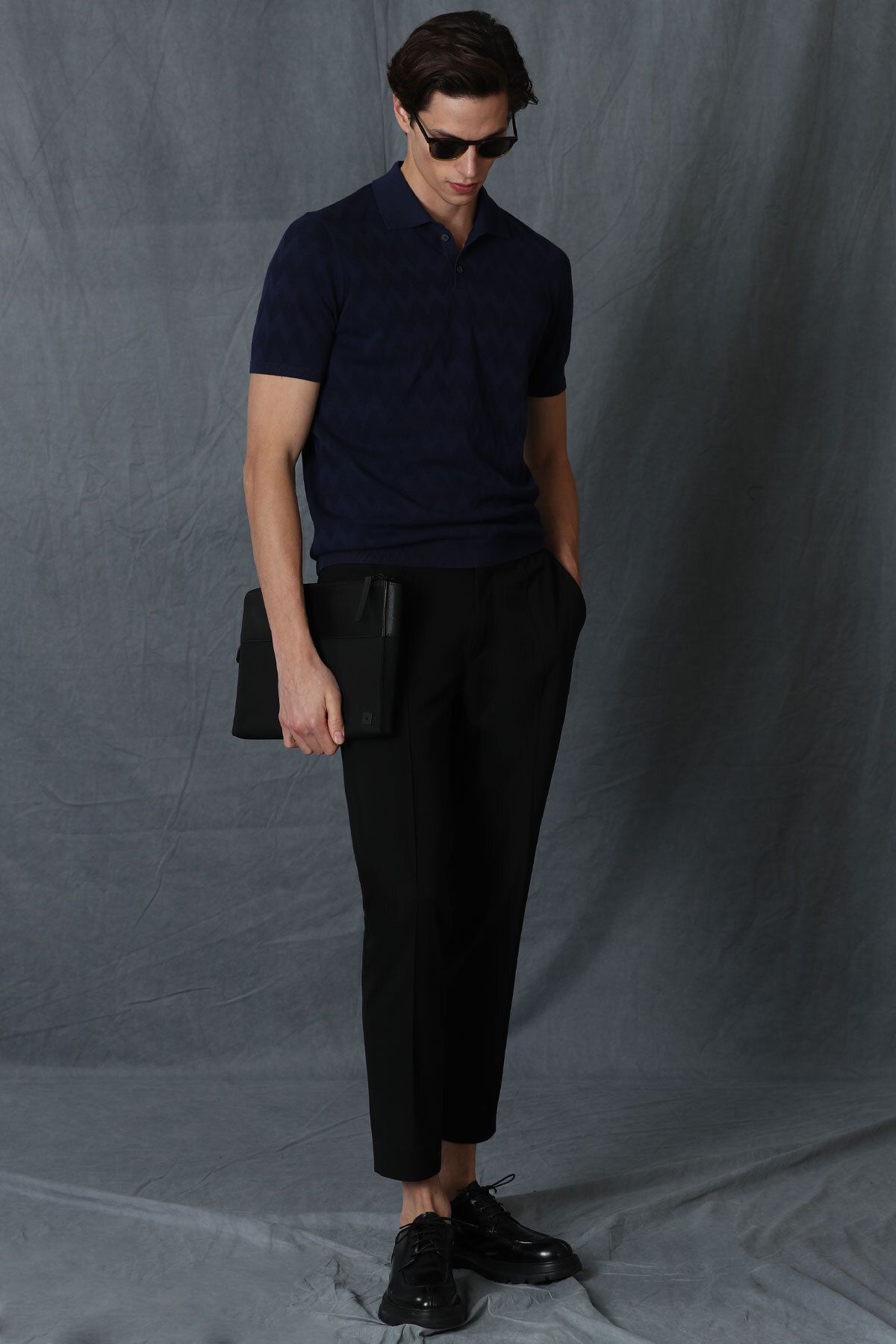 Lufian-Παντελόνι Simon Jogger Slim Fit Μαύρο 3