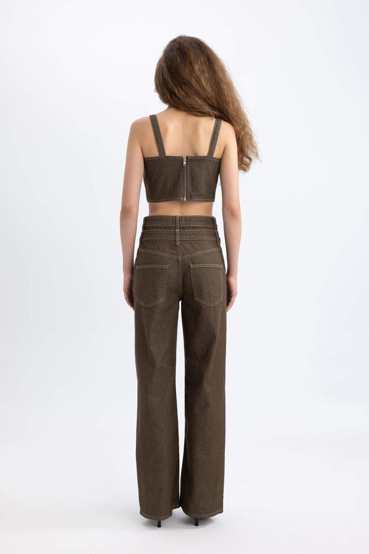 DeFacto-90er-Jahre-Jeans mit weitem Bein, hoher Taille, weitem, weitem Bein und langem Bein C4771ax24sp 7