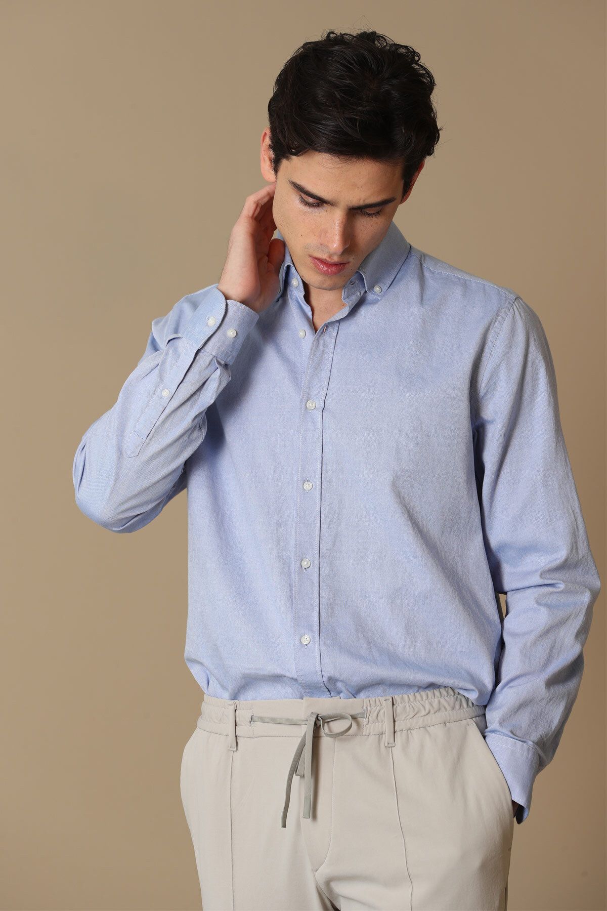 Lufian-Daniel Мъжка базова риза Slim Fit Blue 3