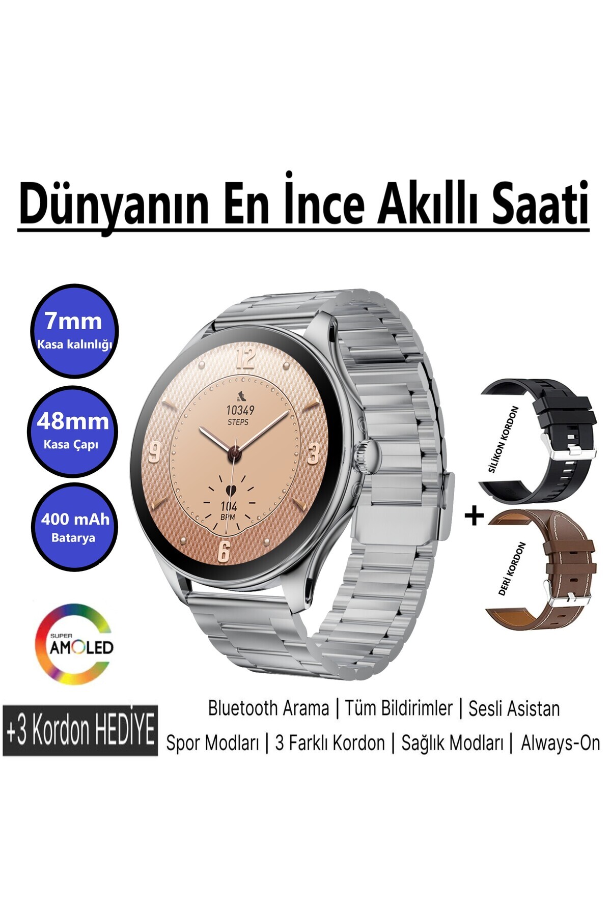 ROXİVA Kalobee SK42 Akıllı Saat AMOLED