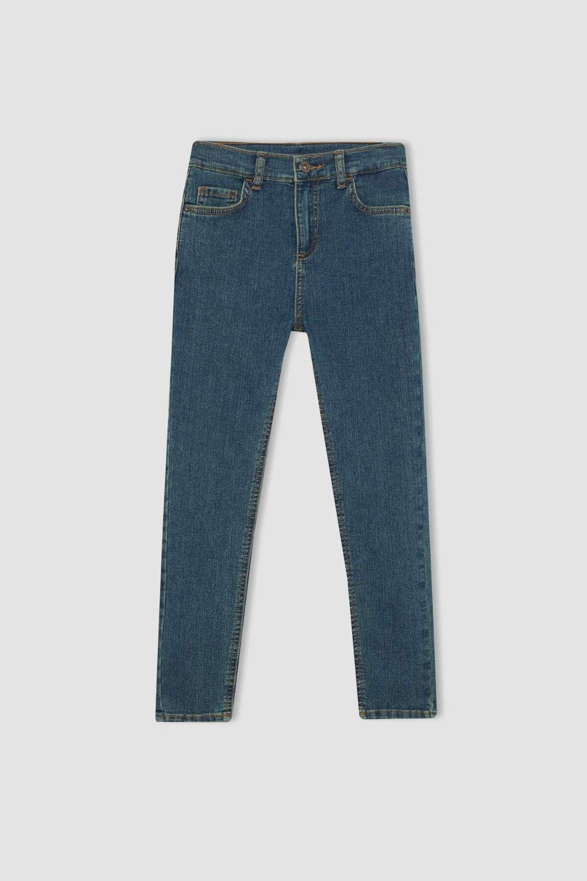 DeFacto-Pantaloni de bază pentru băiat, slim fit, cu picioare drepte B5564A824SM 1