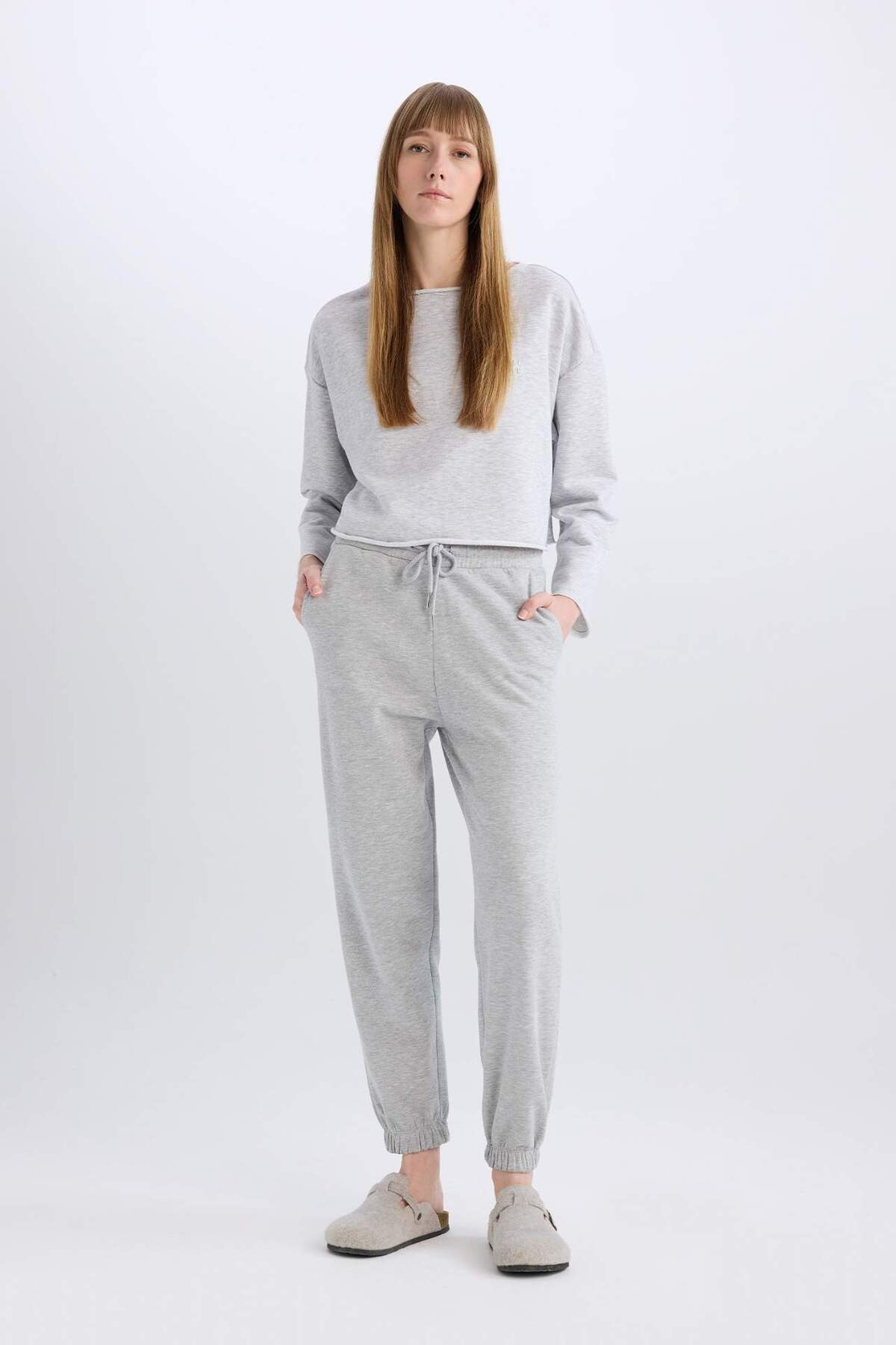 DeFacto-Πιτζάμες με μακρυμάνικο λαιμόκοψη Casual Top-Fall in Love B1279AX23WN 2