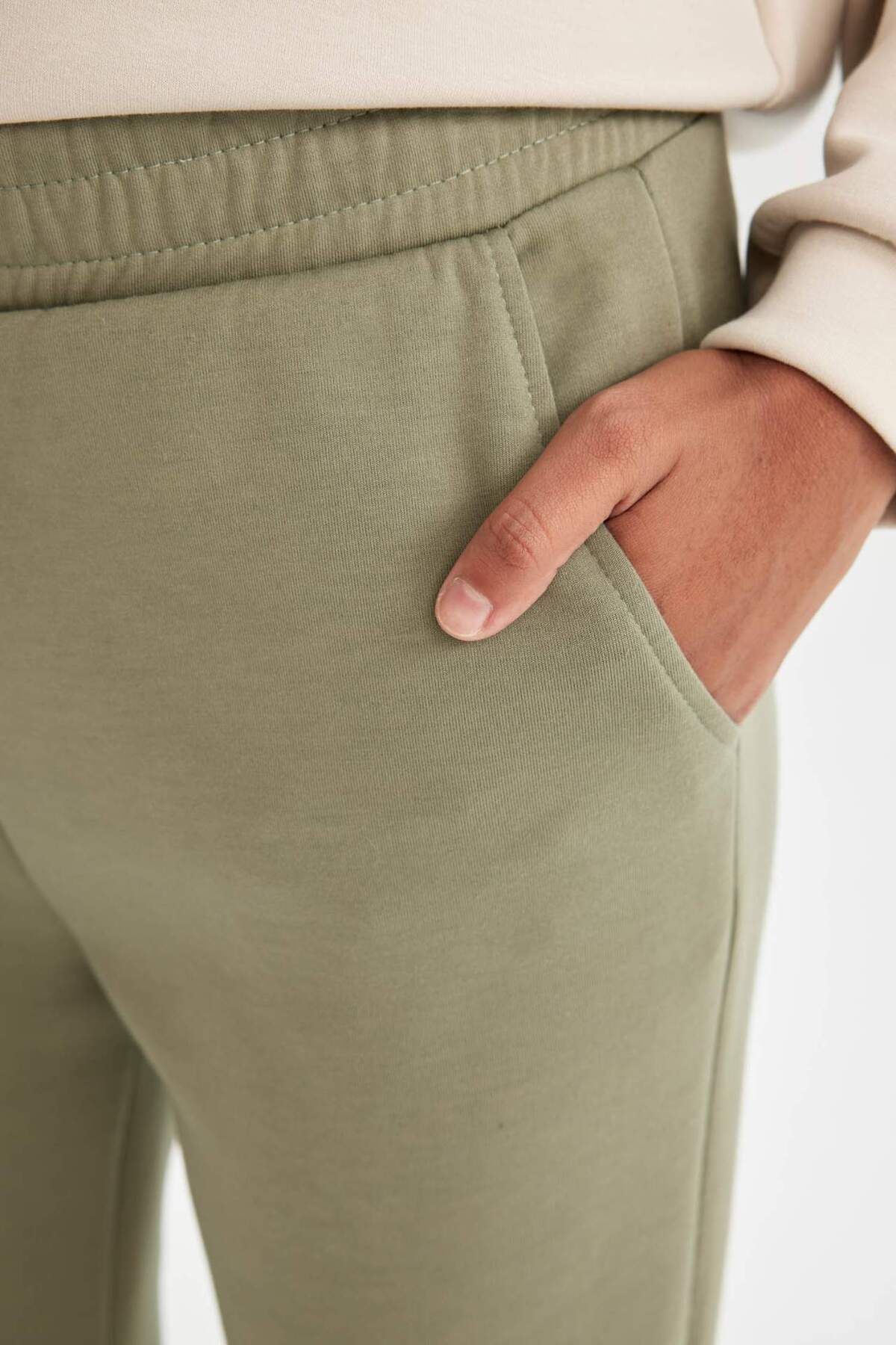DeFacto-Fit Jogger Sweatpants Standard Fit Elastic Waist Basic Straight with Pockets B6358Ax23Wn 7