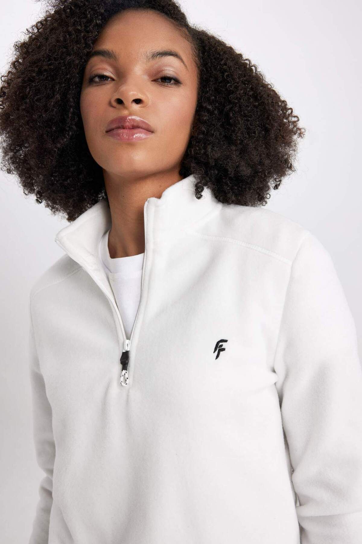 DeFacto-DeFactoFit Standard Fit mikina s potiskem na zip s límečkem A4501AX23WN 8