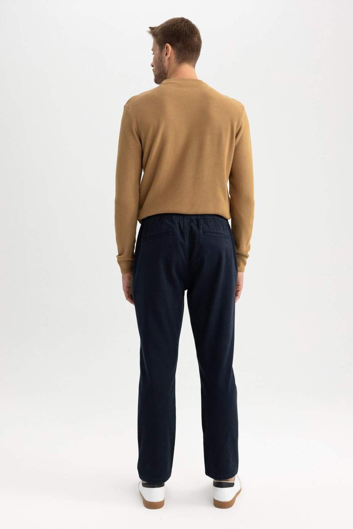 DeFacto-Fleece Jogger Pants Waist Lace-Up Elastic Pocket Straight Leg A8036Ax23Au 8