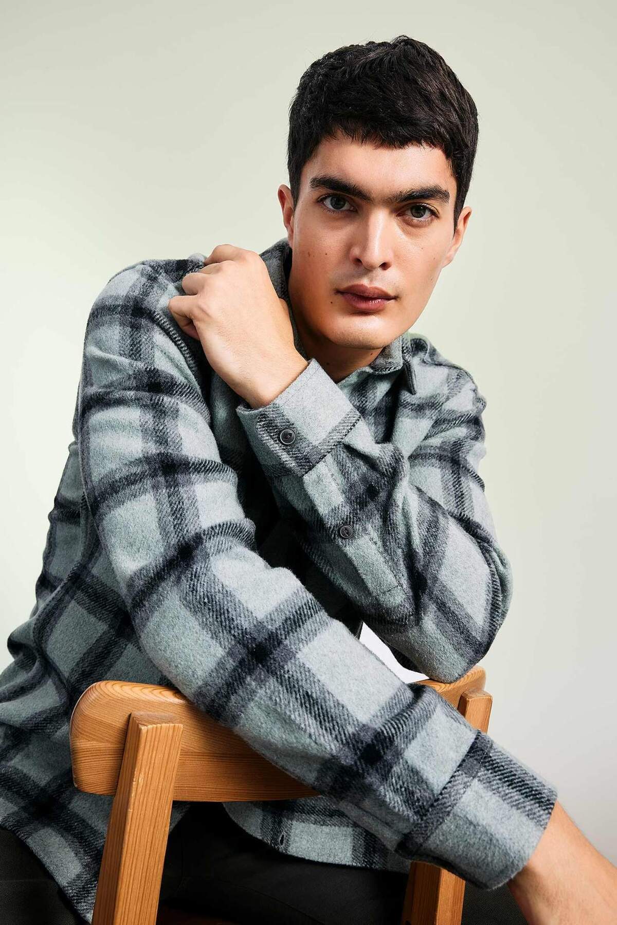 DeFacto-Μακρυμάνικο πουκάμισο Regular Fit Checked Lumberjack A5517AX23AU 4