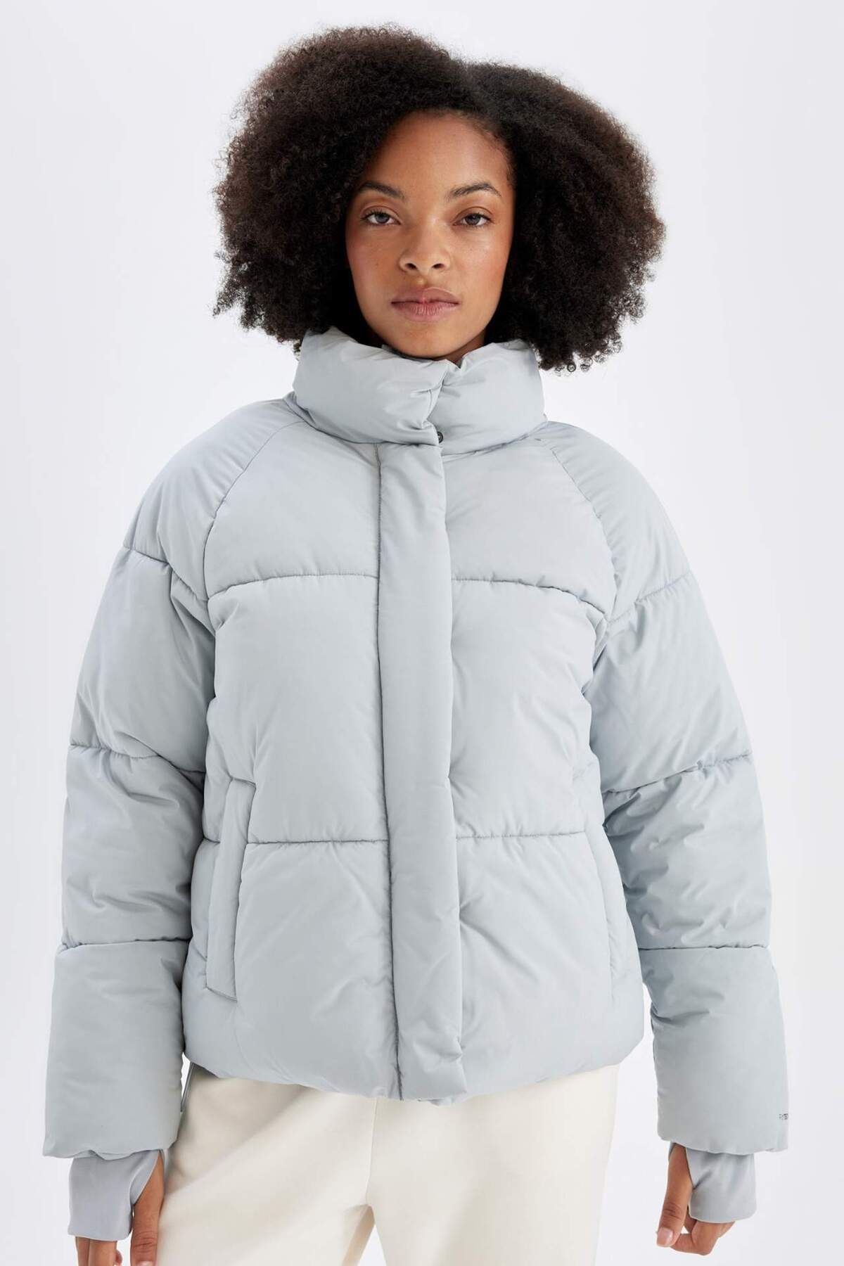 DeFacto-Defactofit Waterproof Stand Collar Puffer down Jacket A1550Ax23Au 1