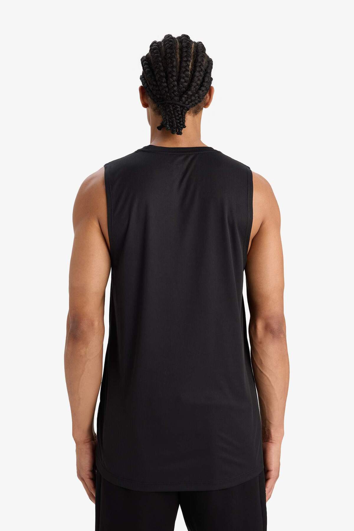 DeFacto-Slim Fit Printed Crew Neck Saran Heist A1736Ax23Sm 7