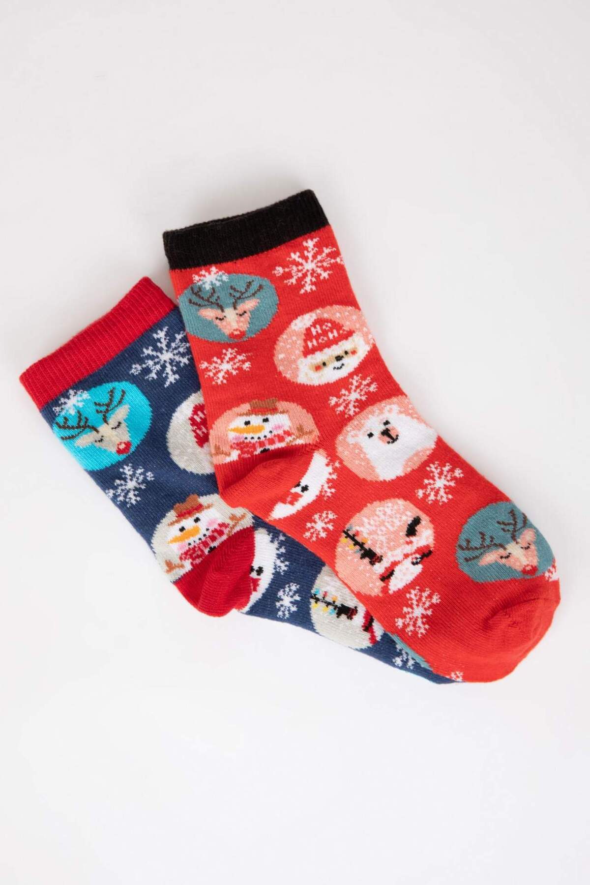 DeFacto-2-teilige lange Box-Socken aus Baumwolle mit Neujahrsmotiv für Jungen Y4964A6NS 5