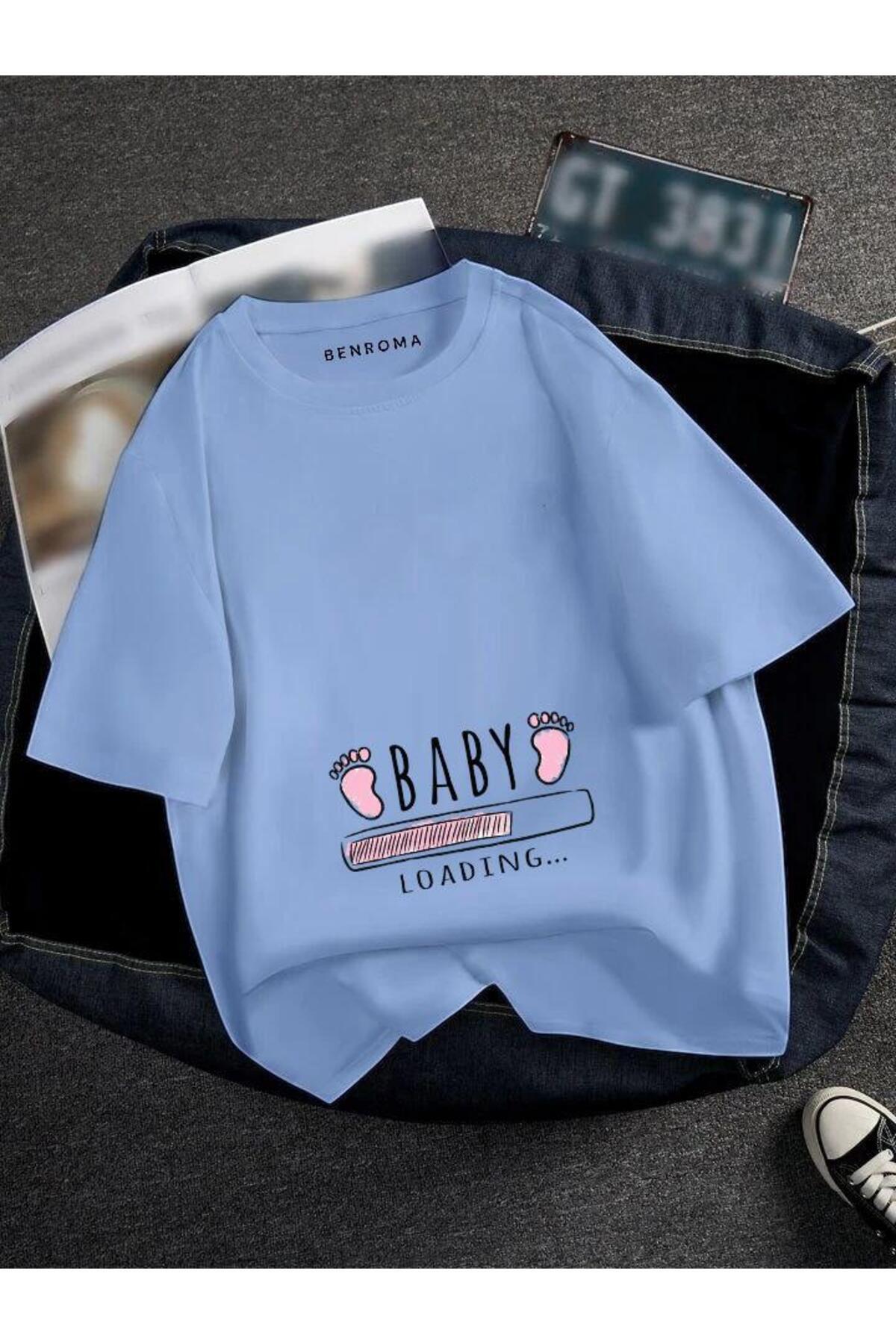 PREGNANT PINK BABY LOADİNG PRINTED TISORT