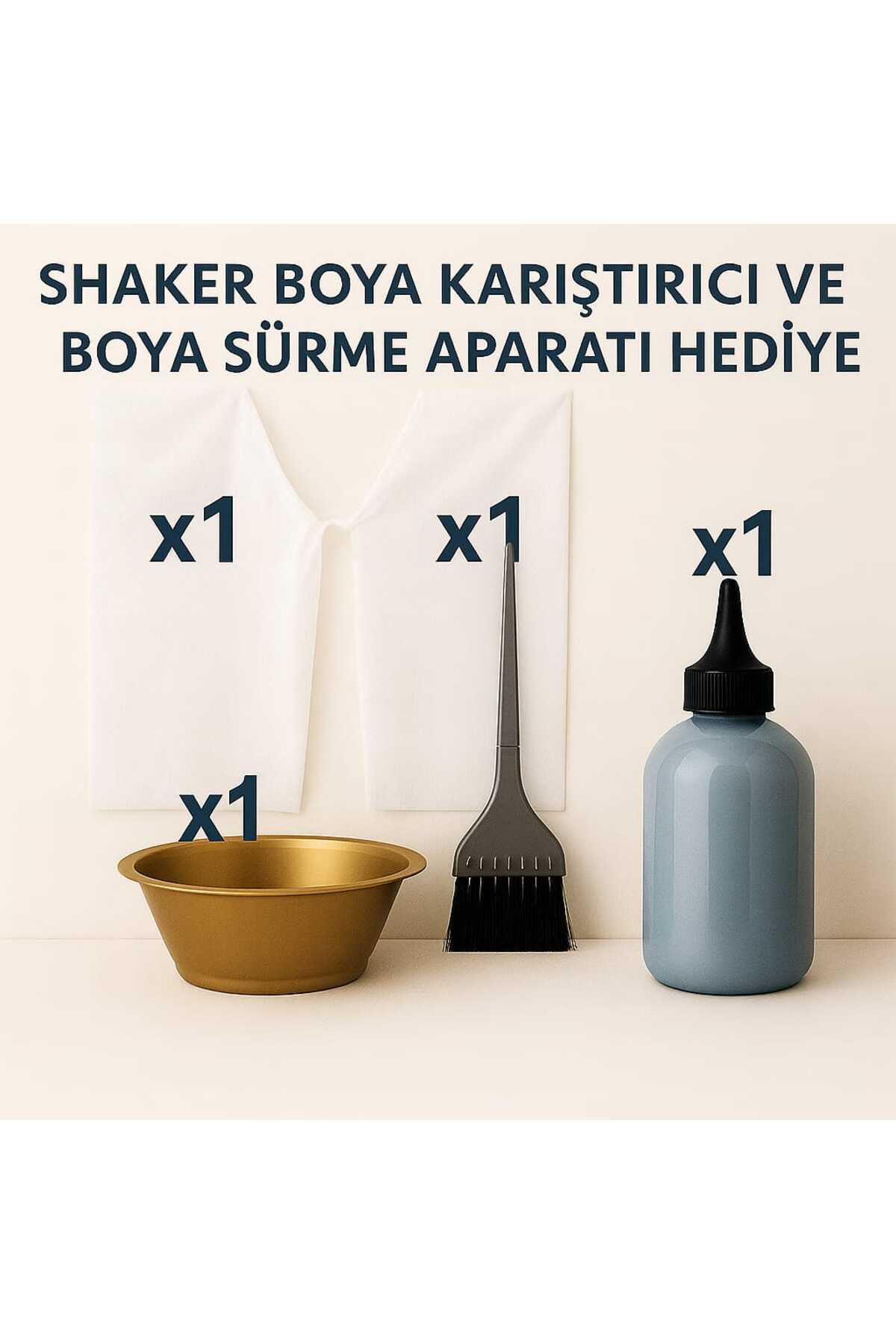 GROVİNG HAİR Evde Saç Boyama Seti – 5’li set Kit (Shaker, Boya Kabı, Fırça, Önlük, Uygulama Şişesi eldiven
