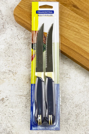 Pinkev Tramontina 2'li Tırtıklı Paslanmaz Çelik Çok Amaçlı Mutfak Bıçak Seti