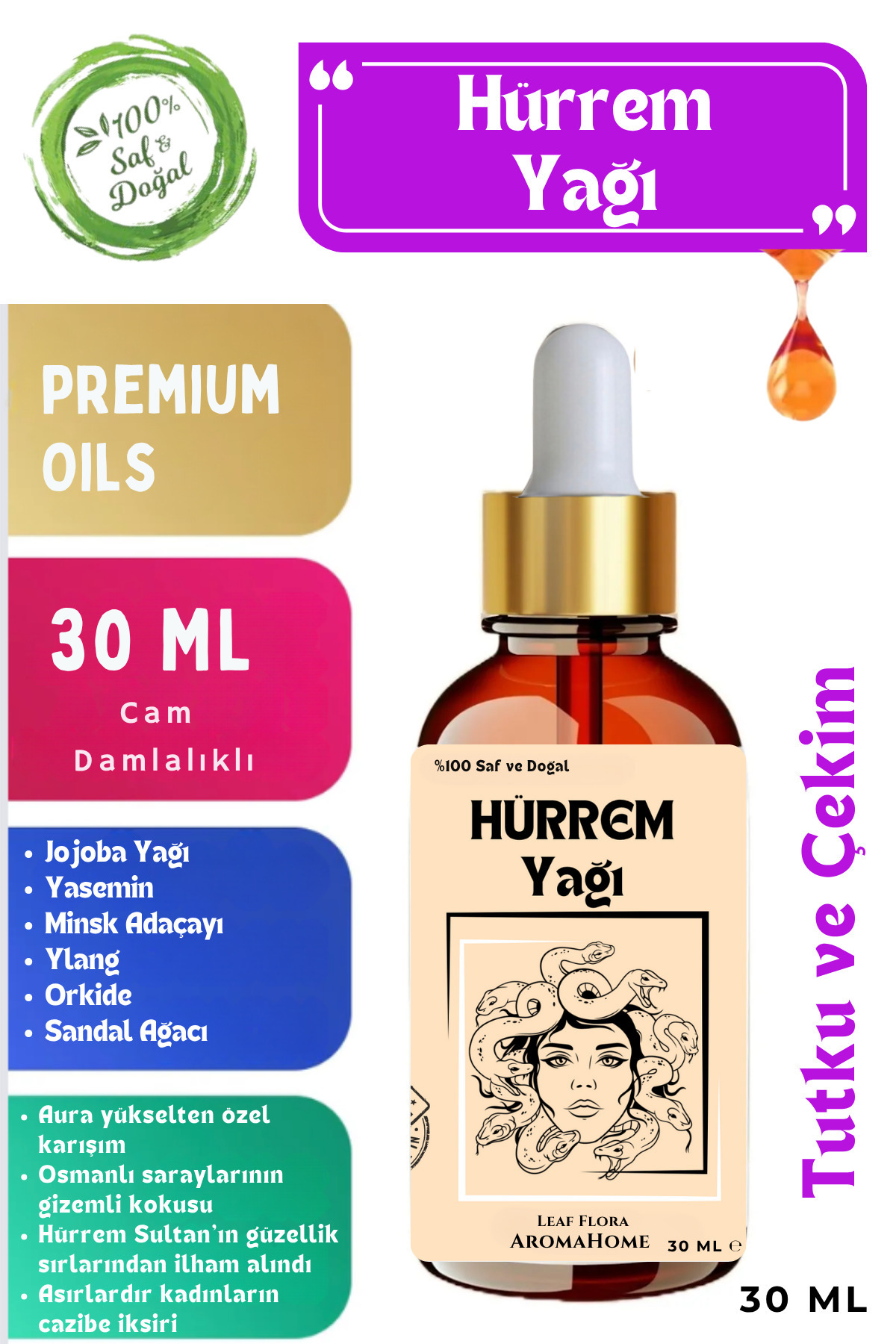 LeafFlora AromaHome-Hürrem Oil 30 ml - the Secret of Hürrem Sultan 1