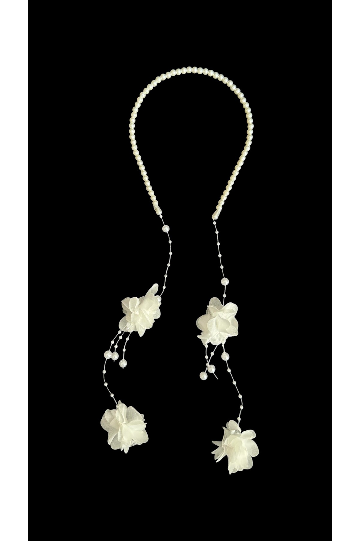 Hüner aksesuar Kadın Beyaz Lohusa Taç Terlik Set fotoğrafı 2 (önizleme)