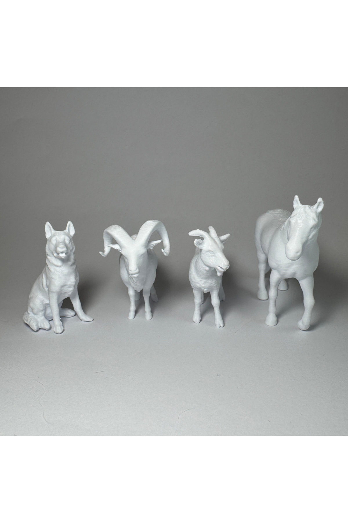 Köseoğlu Çiftlik Hayvanları Boyama Serisi 2 - Plastik Oyuncak Boyama Seti - At, Koç, Keçi, Köpek