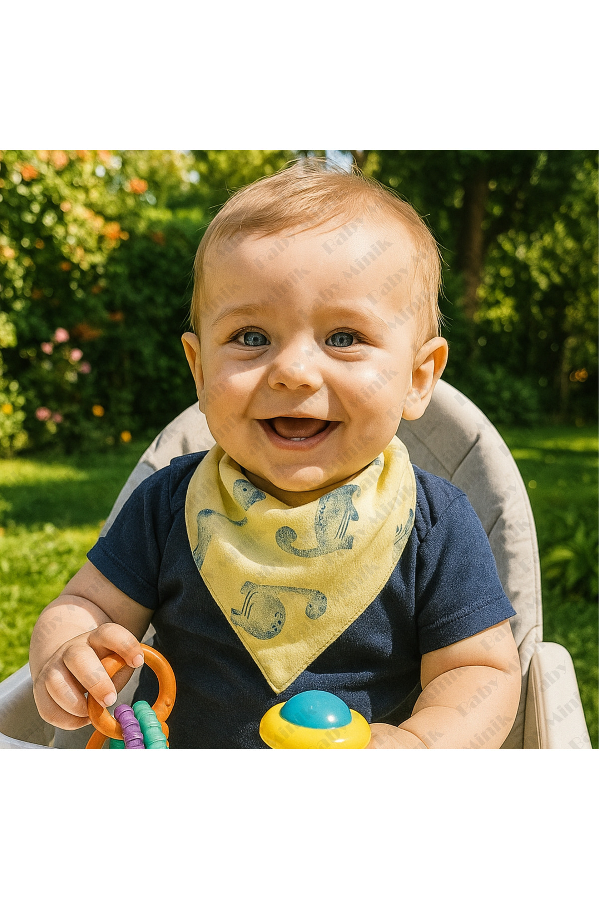 Baby Minik Üçgen Fular Penye Salya Ve Mama Önlüğü 10 Adet fotoğrafı 2 (önizleme)