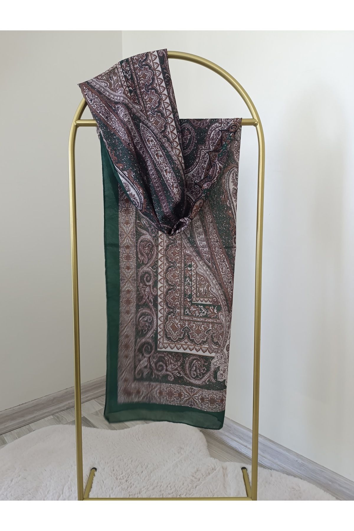 Shawl Passion-Retro Pattern Poly Green Shawl 5