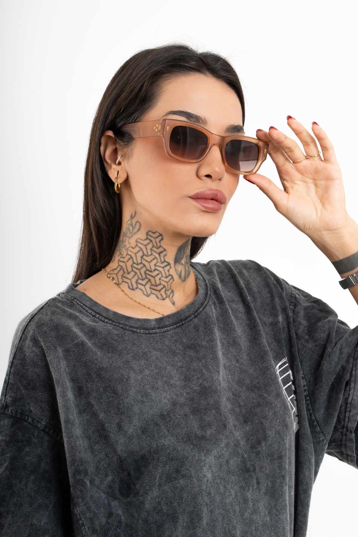 VAS.QUE Unisex Retro Tarz Kare Güneş Gözlüğü UV400