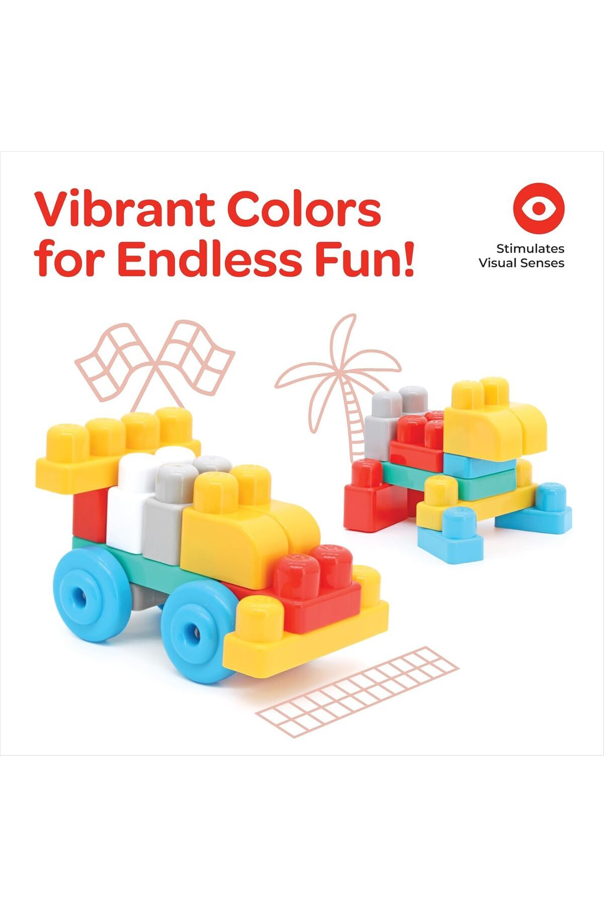 بلاکهای واگن کوچک اسباببازی برای کودکان – اتوبوس مدرسه (۳۰ عددی)