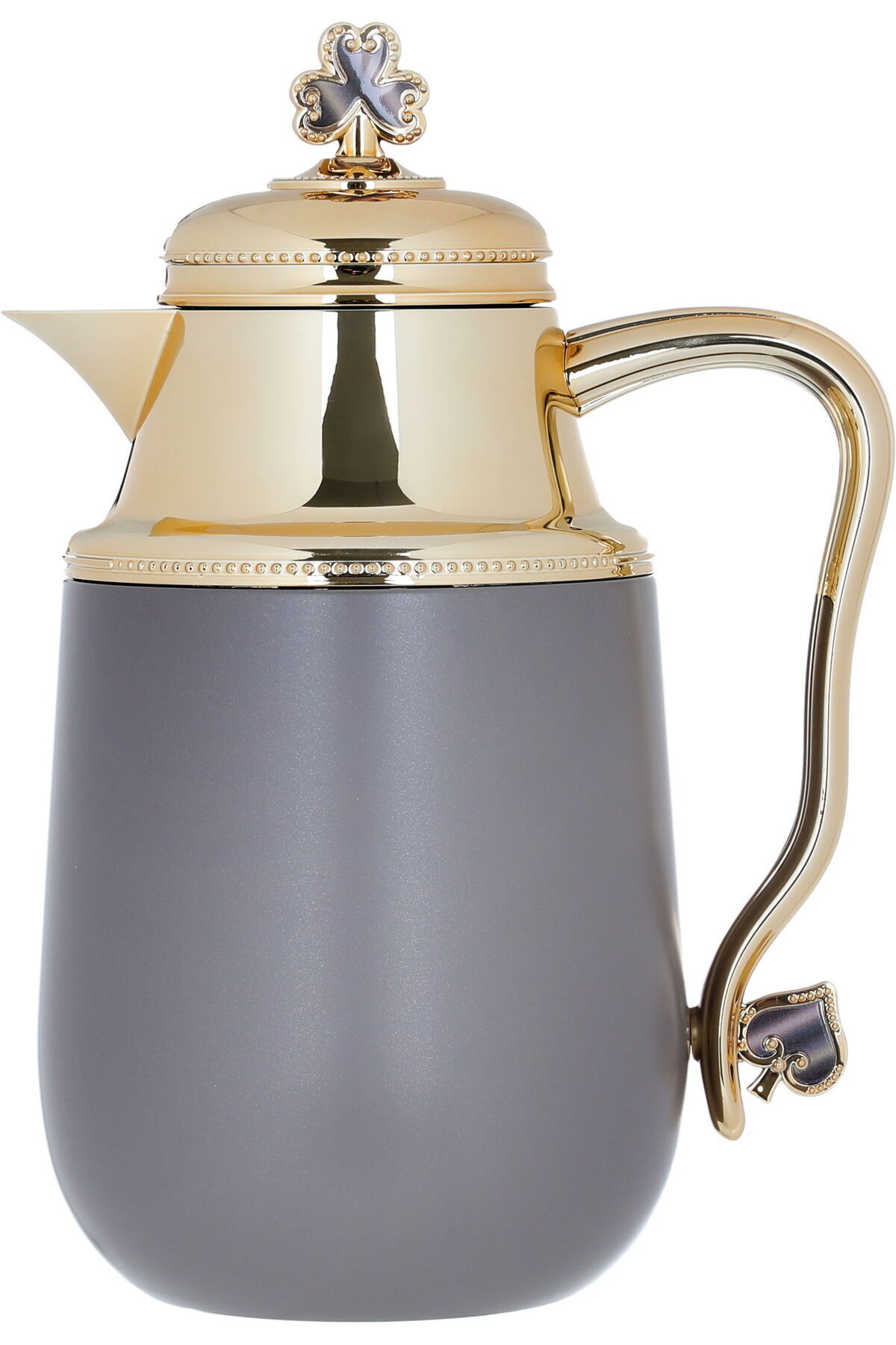 Alsaif Gallery-Fatima Al Saif Gallery Thermos Set, 1/0.7 Liter, Gold, 2 Pieces - Cappuccino 3