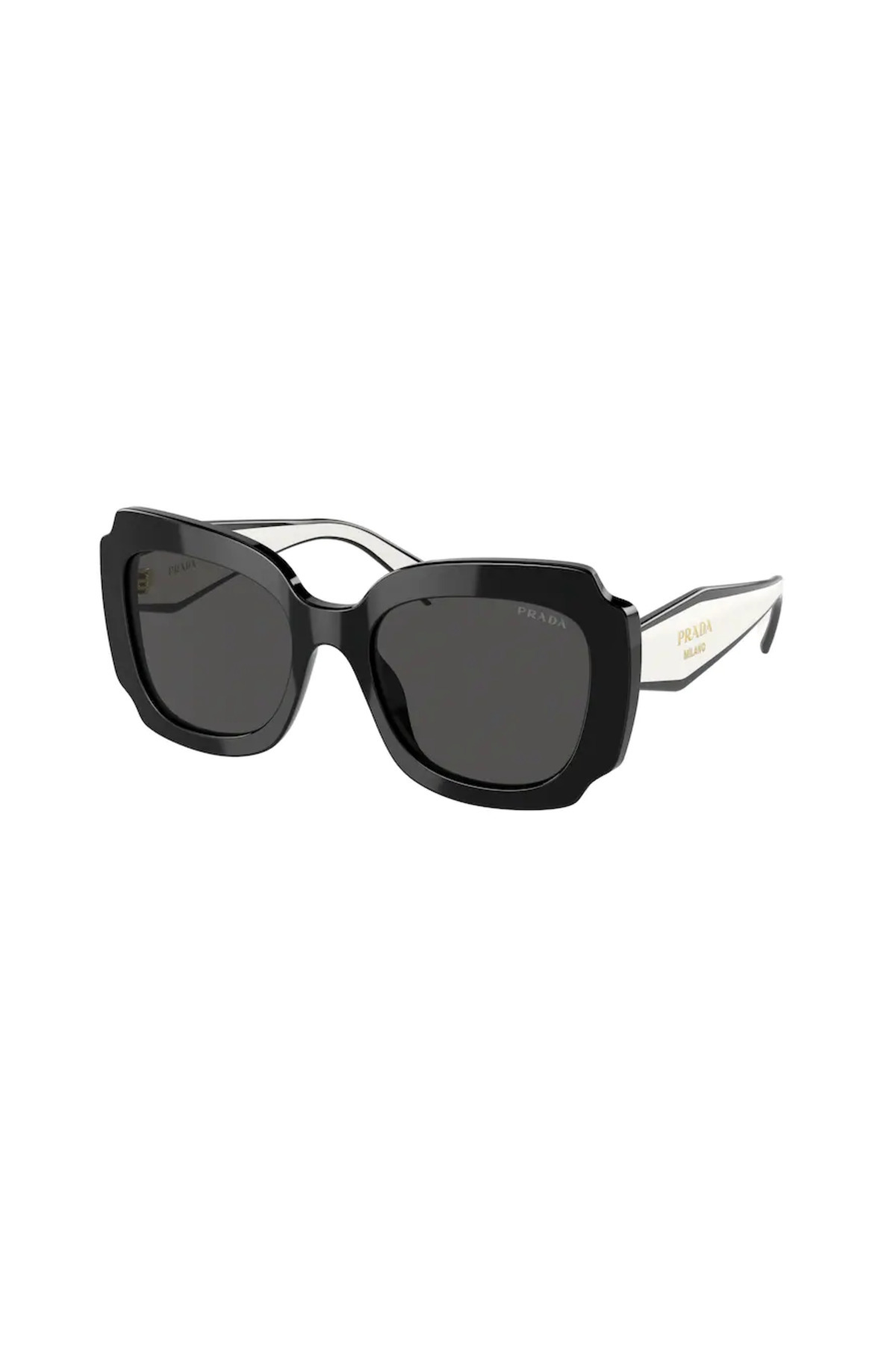 Prada-Pr 16ys 09q5so 52 Geometric Black Color Damskie Okulary Przeciwsłoneczne Pr16y 1