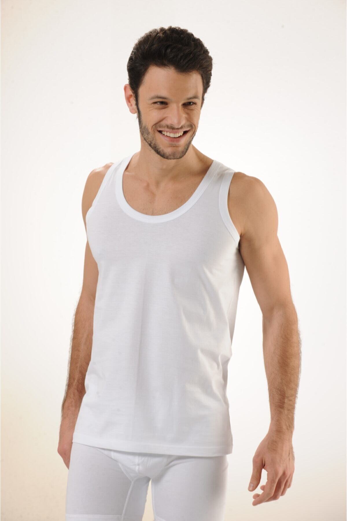 Hmd-600 100% Cotton Suprem Ανδρικό εσώρουχο με λουράκι - Λευκό 3