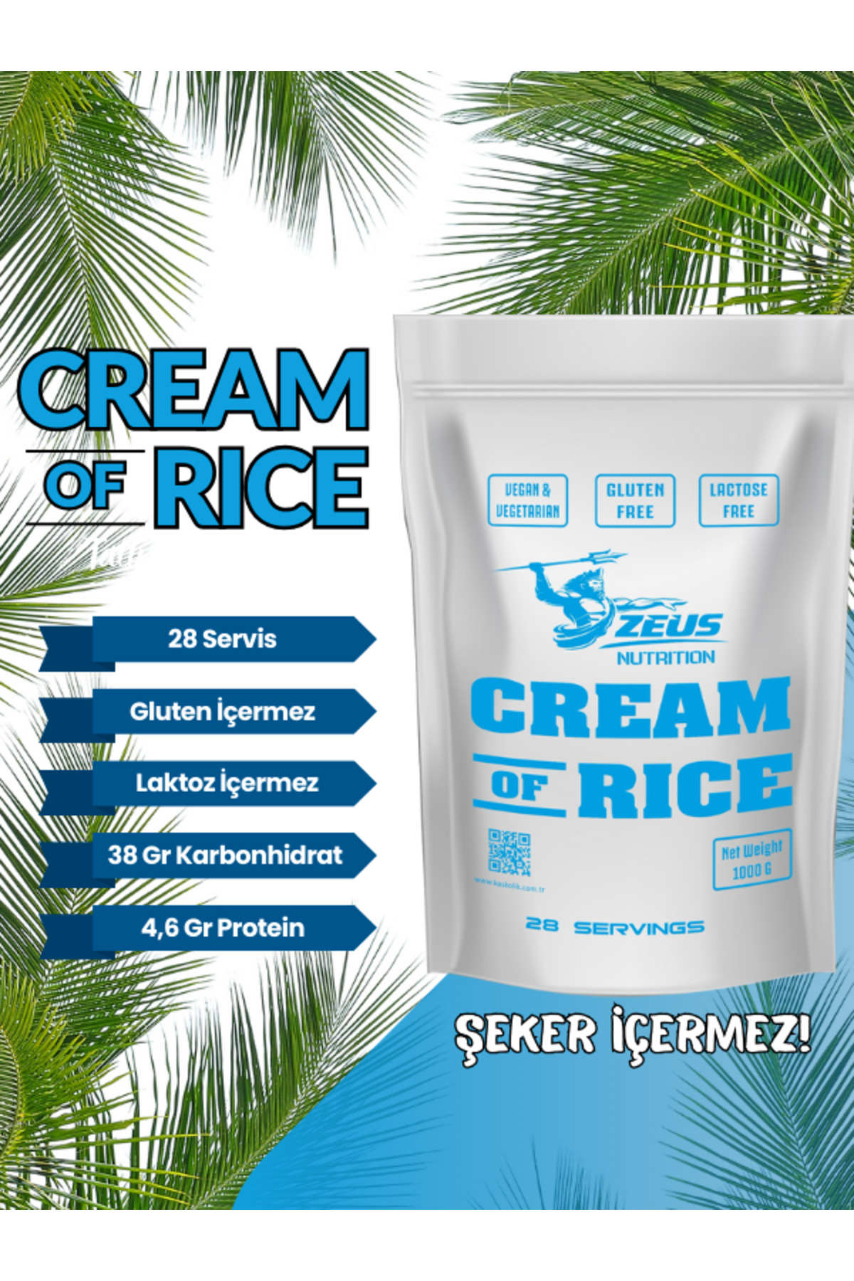 ZEUSNUTRITION Zeus Nutrition Cream of Rice Pirinç Kreması 1000 Gr ...