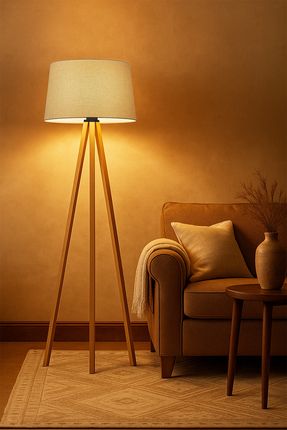 Vivido Home Doğal Hasır Kumbeji Ahşap Lambader