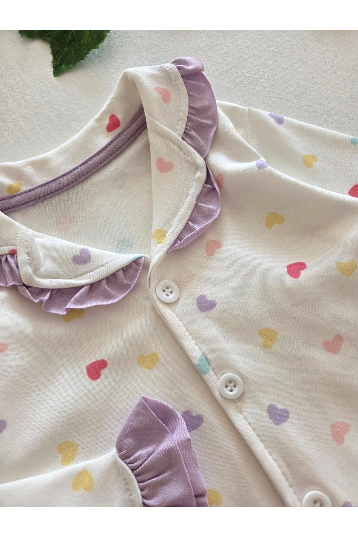 GizaKids %100 Pamuk Saç Bantlı Uzun Kollu Mevsimlik Kız Bebek Pijama Takımı fotoğrafı 6 (önizleme)