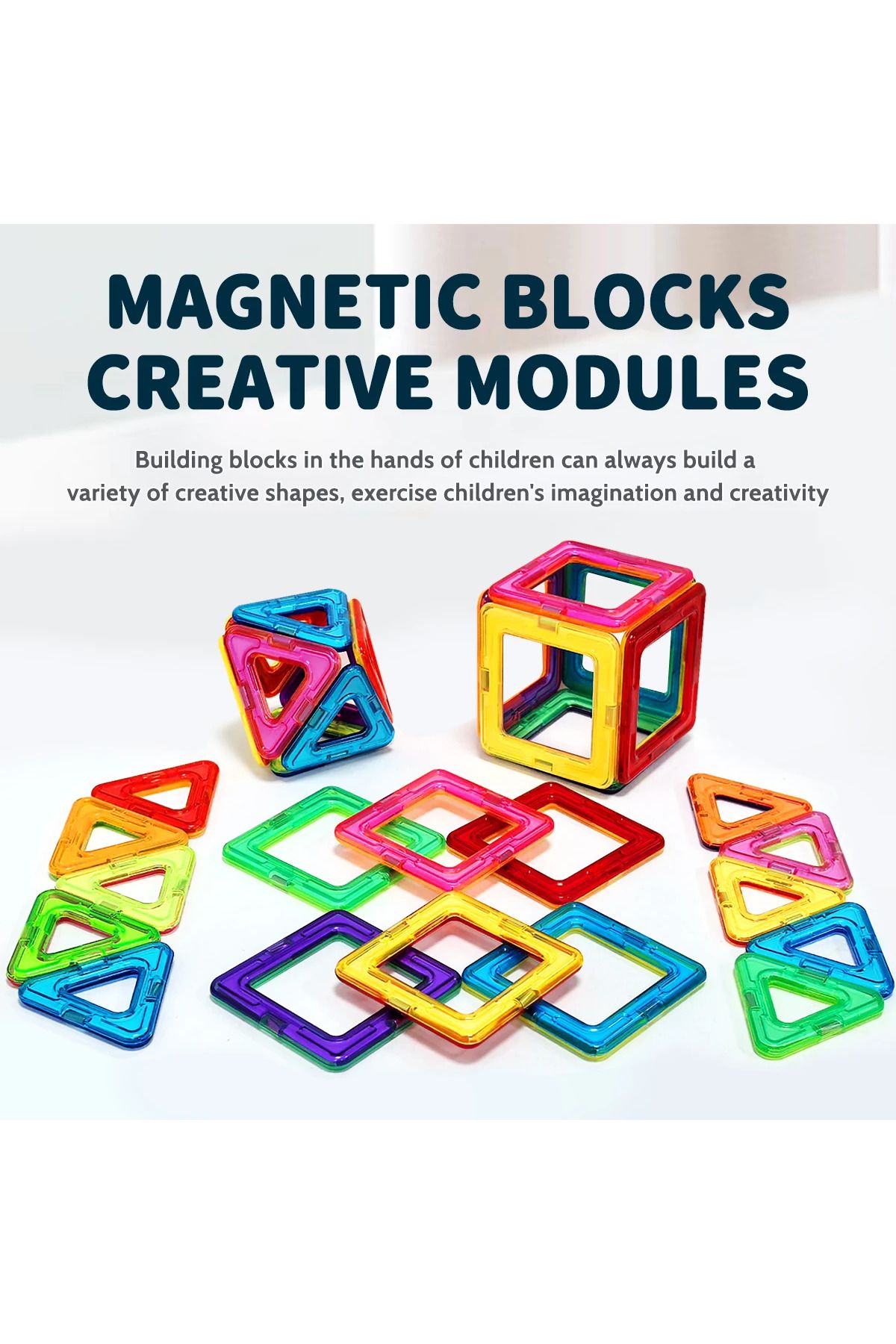 Choice-Big Size 100pcs Big Size Magnetic Building Blocks - 3d Stem Educational Constructor Set Toys For Lea 6