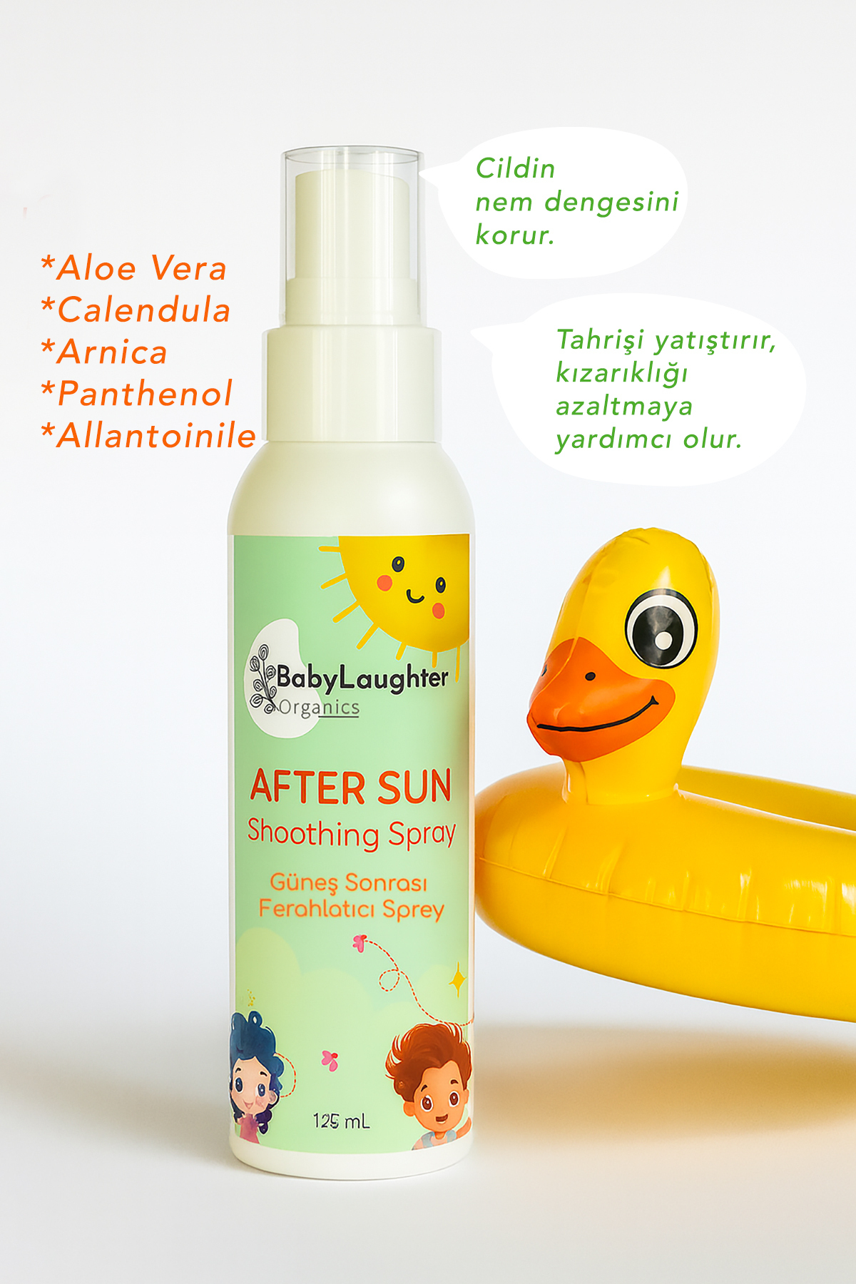 BabyLaughter Organics After Sun Güneş Sonrası Ferahlatıcı Sprey - 125 mL fotoğrafı 2 (önizleme)