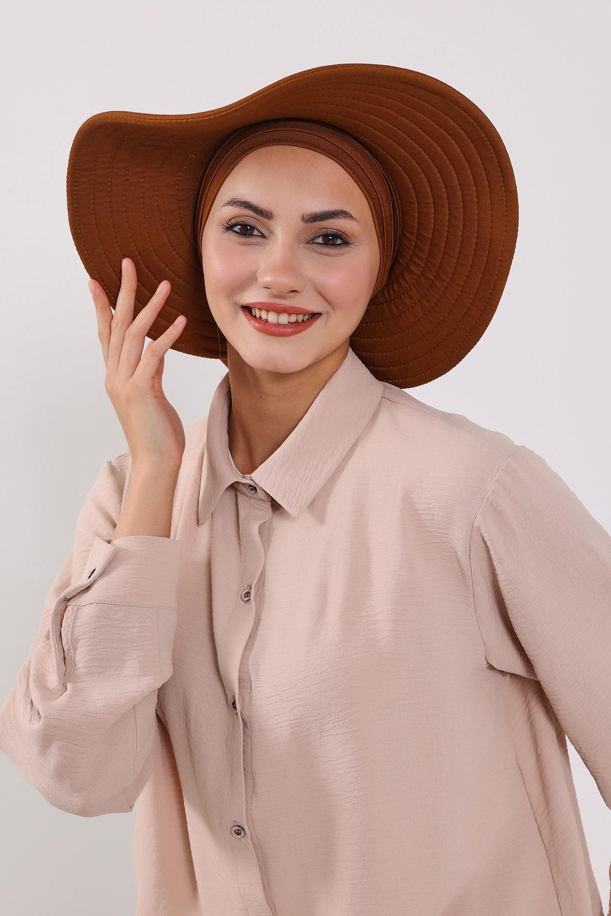 Aisha's Design-Removable Combed Bonnet Turban with Bow Knot on the Back, S-4 5