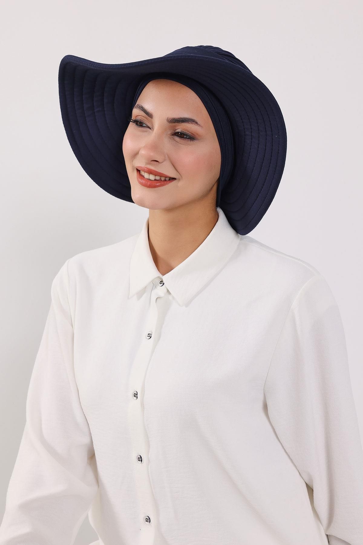 Aisha's Design-Removable Combed Bonnet Turban with Bow Knot on the Back, S-4 6