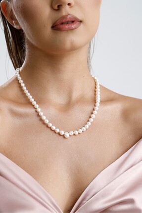 Birinci1926 Beyaz Damla İnci Kolye